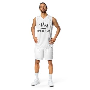 King Of Kings Recycled unisex basketball jersey
