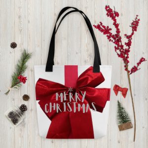 Merry Christmas Bow Tote bag