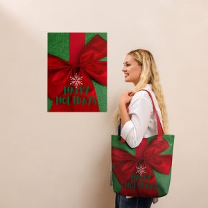 Happy Holidays Bow Tote bag