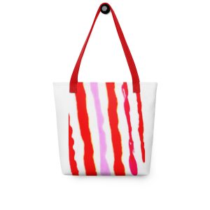Peppermint Striped Tote bag