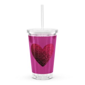 Love Clear plastic tumbler