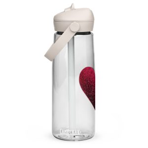 Sweetheart Flip straw Clear water bottle