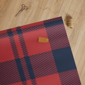 Plaid Holiday Gift wrap paper