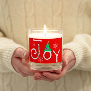 Holiday Joy Glass jar soy wax candle