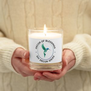 Decor Of Blessings Co. Logo Glass jar soy wax candle