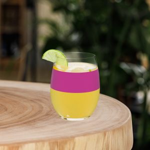 Color Stemless wine glass