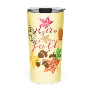 Hello Fall Tapered stainless steel tumbler
