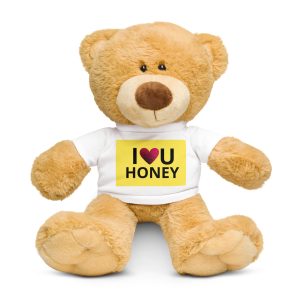 I Love U Honey Teddy bear with a t-shirt