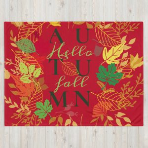 Autumn Hello FallThrow Blanket