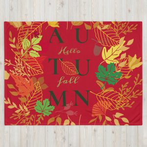 Autumn Hello Fall Throw Blanket
