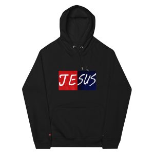 Jesus Unisex eco raglan hoodie