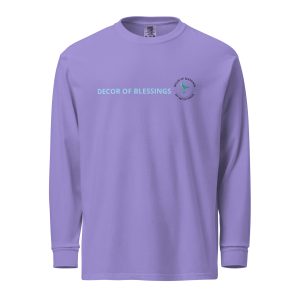 Decor Of Blessings Co. Logo Garment-dyed heavyweight long-sleeve shirt