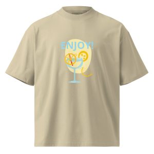 Enjoy! Unisex organic oversized high neck t-shirt