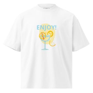 Enjoy! Unisex organic oversized high neck t-shirt