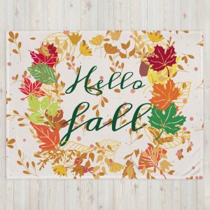 Hello Fall Throw Blanket